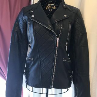 マイケルコース／Michael Kors シングルライダース ジャケット JKT アウター メンズ 男性 男性用レザー 革 本革 ブラック 黒  リブ