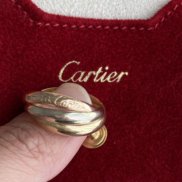 輝い K18リング トリニティリング カルティエ - Cartier 54 スリー