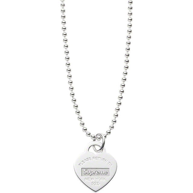 評価327件！Supreme Tiffany Heart Tag Pendant