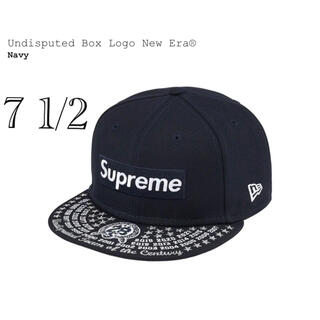 シュプリーム(Supreme)のUndisputed Box Logo New Era 7 1/2 navy(キャップ)