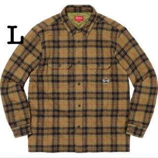 シュプリーム(Supreme)のL supreme quilted plaid flannel shirt (シャツ)