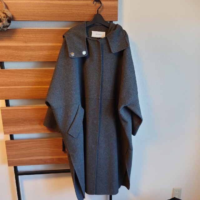 LE CIEL BLEU(ルシェルブルー)のyk様専用  Hooded Over Coat  フーデッドコート レディースのジャケット/アウター(ロングコート)の商品写真