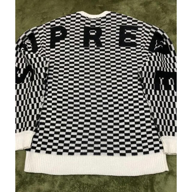 M SUPREME Back Logo Sweater Checkerboard