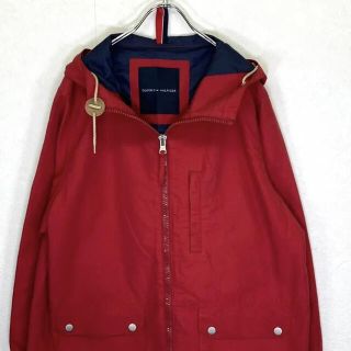 トミーヒルフィガー(TOMMY HILFIGER)のA1  TOMMY HILFIGER ナイロンジャケット　赤(ブルゾン)