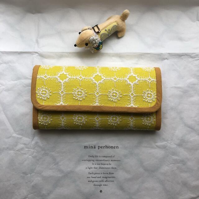 ハンドメイド☆長財布☆ミナペルホネン アネモネ yellow☆