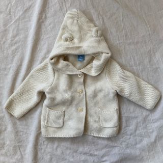 ベビーギャップ(babyGAP)のベビーギャップ　くま耳ニットカーディガン　70cm(カーディガン/ボレロ)