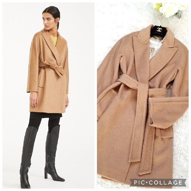 美品 マックスマーラMaxMara マニュエラ キャメル コート | www