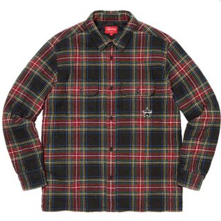 シュプリーム(Supreme)のSupreme Quilted Plaid Flannel Shirt 黒 L(シャツ)