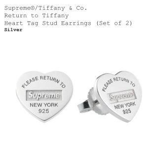 シュプリーム(Supreme)のSupreme Tiffany Tag Stud Earrings(ピアス)