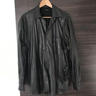 COMOLI コモリ 長袖 20AW S03-01015 LEATHER SHIRT ディアスキン レザー シャツ ブラック系 2