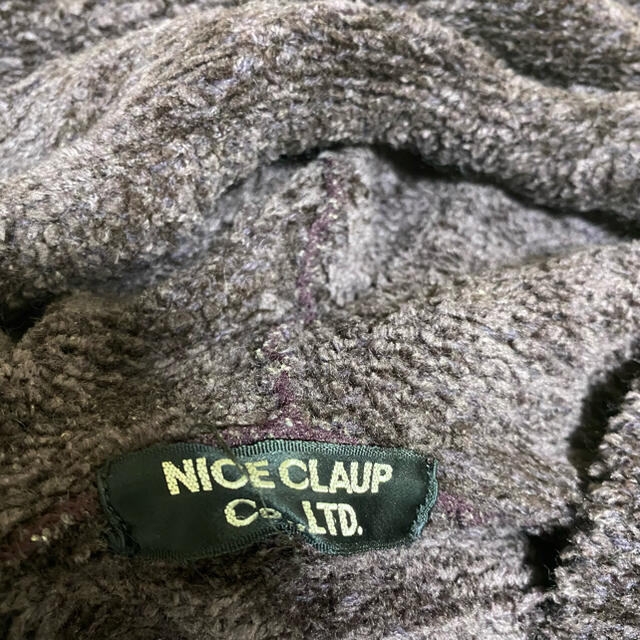 紫カーディガン　NICE CLAUP パープル レディースのトップス(カーディガン)の商品写真