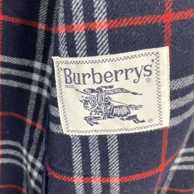 BURBERRY(バーバリー)のD3  Burberry 紺　ダッフルコート　黒　タータンチェック レディースのジャケット/アウター(ダッフルコート)の商品写真