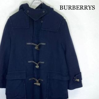 バーバリー(BURBERRY)のD3  Burberry 紺　ダッフルコート　黒　タータンチェック(ダッフルコート)