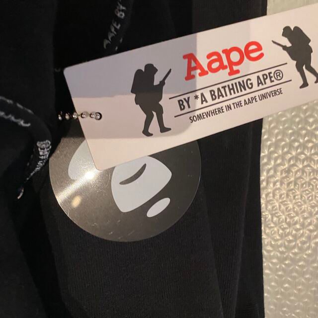 A BATHING APE(アベイシングエイプ)のAAPE BY A BATHING APE パーカー HOODIE 黒 2XL メンズのトップス(パーカー)の商品写真