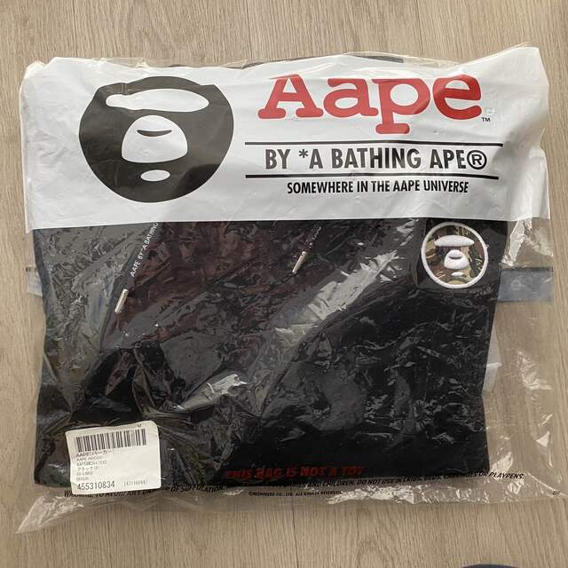 A BATHING APE(アベイシングエイプ)のAAPE BY A BATHING APE パーカー HOODIE 黒 2XL メンズのトップス(パーカー)の商品写真