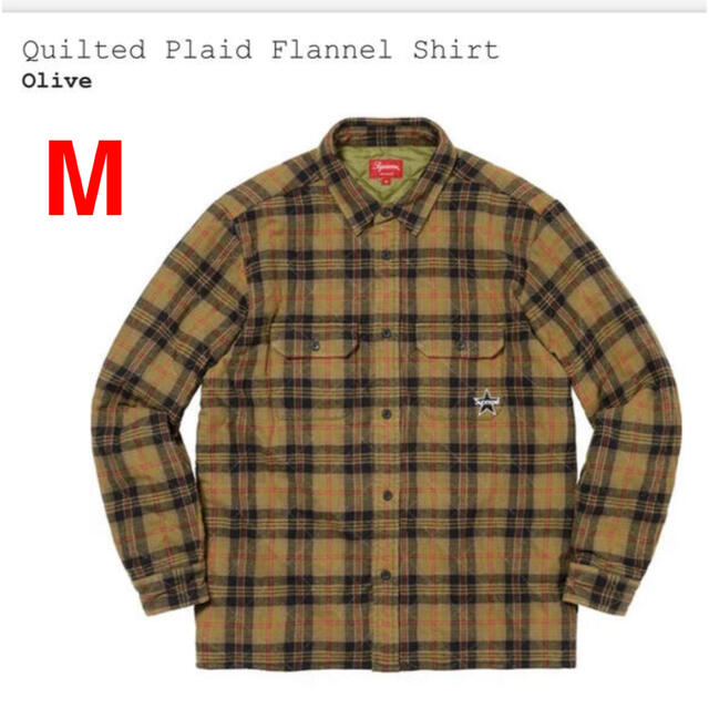 Supreme Quilted Plaid Flannel Shirt Mサイズ