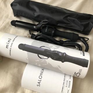 サロン(SALON)の専用！SALONIA SL-011CB 25MM ブラック　カールヘアアイロン(ヘアアイロン)