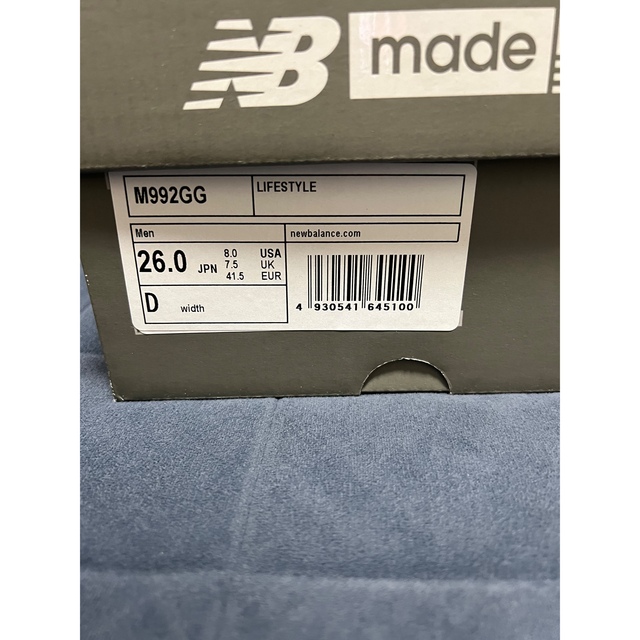 New Balance(ニューバランス)のNew Balance M992 GG メンズの靴/シューズ(スニーカー)の商品写真