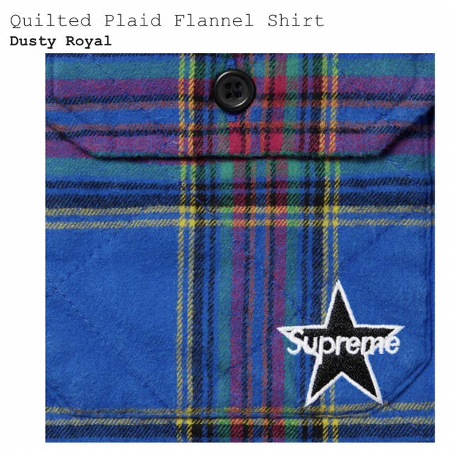 supreme quilted plaid flannel M black