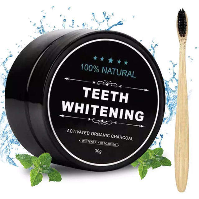 TEETH WHITENING 炭 ホワイトニング 美白 歯磨き粉 パウダー コスメ/美容のオーラルケア(歯磨き粉)の商品写真