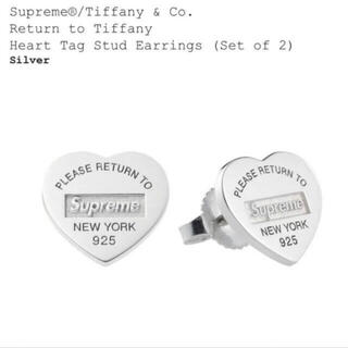 シュプリーム(Supreme)のsupreme Tiffany Heart Tag Stud Earrings(ピアス(両耳用))