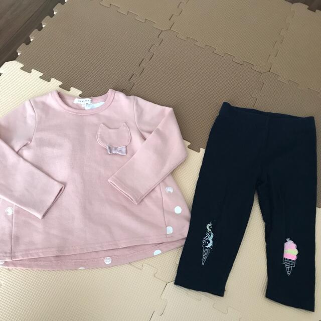 3can4on(サンカンシオン)の3can4onトップス100 GAPレギンス100 キッズ/ベビー/マタニティのキッズ服女の子用(90cm~)(Tシャツ/カットソー)の商品写真