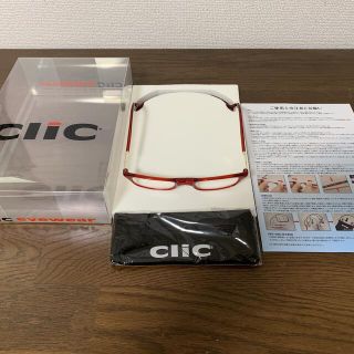 クリックリーダー(Clic Readers)のクリックリーダー　Clic readers 老眼鏡　度数＋1.50 赤(サングラス/メガネ)