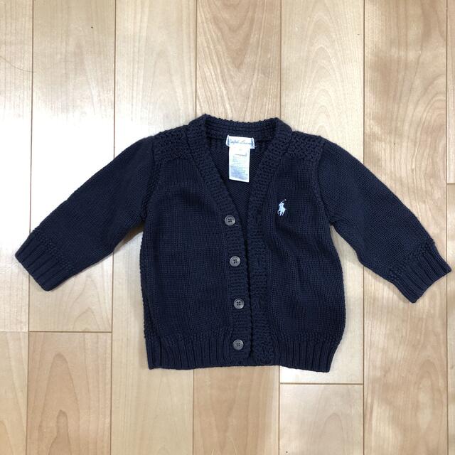 Ralph Lauren(ラルフローレン)のラルフローレン　カーディガン　ネイビー　6M(60〜70サイズ相当) キッズ/ベビー/マタニティのベビー服(~85cm)(カーディガン/ボレロ)の商品写真