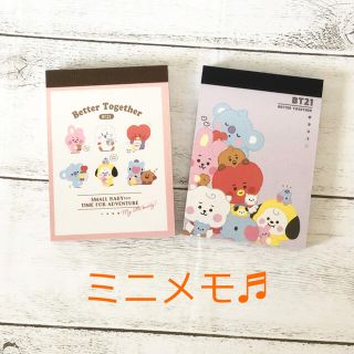 ボウダンショウネンダン(防弾少年団(BTS))のBT21 ミニメモセット ノート BABY BTS ちびぬい(キャラクターグッズ)