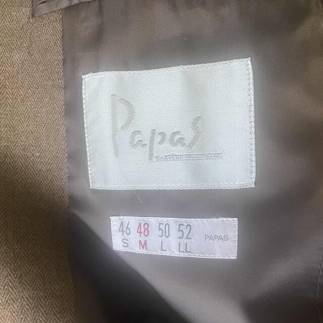 papas パパス スーツ上下セット ブラウン カシミヤ混 1