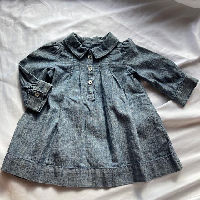 babyGAP(ベビーギャップ)のベビーギャップ ワンピース デニム 70 キッズ/ベビー/マタニティのベビー服(~85cm)(ワンピース)の商品写真