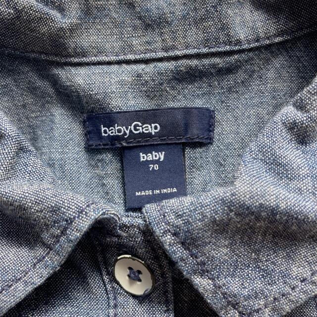 babyGAP(ベビーギャップ)のベビーギャップ ワンピース デニム 70 キッズ/ベビー/マタニティのベビー服(~85cm)(ワンピース)の商品写真