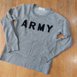 グリーントマト(GREEN TOMATO)の【140㎝】ARMY★ﾄﾚｰﾅｰ★ｸﾞﾚｰ(Tシャツ/カットソー)