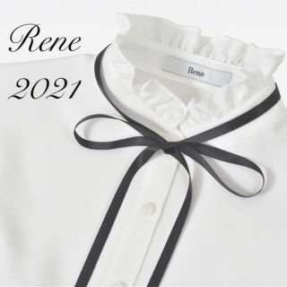 ルネ(René)の新品　ルネ　ブラウス襟　リボン　Rene(シャツ/ブラウス(半袖/袖なし))