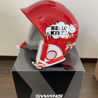 スワンズ(SWANS)のチロルチョコさん専用SWANS ×ハローキティコラボ　ヘルメット子供用　(ウエア/装備)