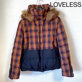 ラブレス(LOVELESS)の【新品】ラブレス　チェックコンビスタンドカラーダウン(ダウンジャケット)