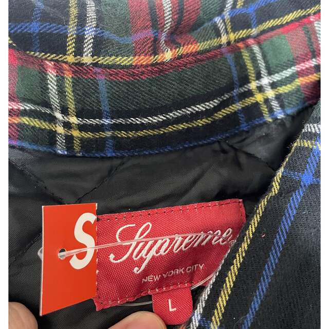 Lサイズ　supreme quilted plaid flannel shirt