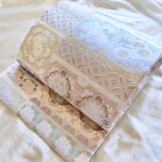 刺繍 訪問着 着物 袋帯 結婚式 新品 ホワイト 花の通販 by こむぎ's