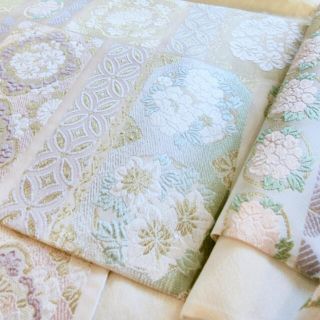 刺繍 訪問着 着物 袋帯 結婚式 新品 ホワイト 花の通販 by こむぎ's