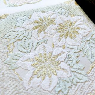 刺繍 訪問着 着物 袋帯 結婚式 新品 ホワイト 花の通販 by こむぎ's