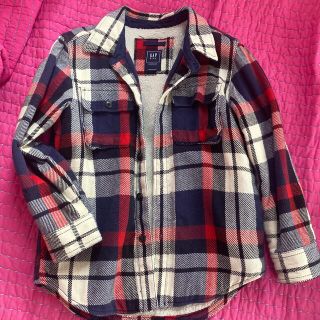 ギャップキッズ(GAP Kids)のGAP  ウールシャツ　インナーボア130センチ(ジャケット/上着)