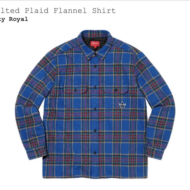 Supreme Quilted Plaid Flannel Shirt 青　M