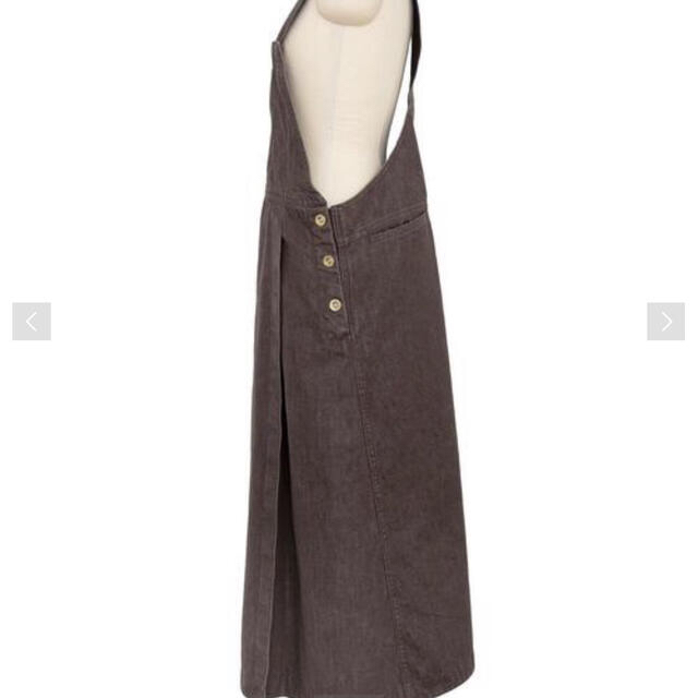 Drawer(ドゥロワー)の＜Drawer（ドゥロワー）＞ ブラウンデニムジャンパースカート レディースのスカート(ロングスカート)の商品写真