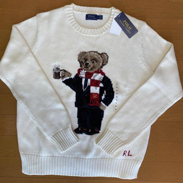 POLO RALPH LAUREN(ポロラルフローレン)の今週まで❗️ラルフローレンポロベア　ニット　cotton100％　レディース レディースのトップス(ニット/セーター)の商品写真