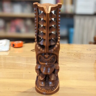 COCO JOE’S ハワイ製 LONO 木製木像◆神様 守り神(置物)