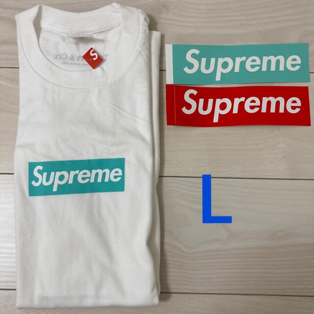 Tシャツ/カットソー(半袖/袖なし)Supreme × Tiffany & Co. Box Logo Tee L