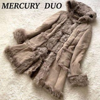 マーキュリーデュオ(MERCURYDUO)の【美品】MERCURY  DUO   リアルムートンコート　ピンクベージュ(ムートンコート)