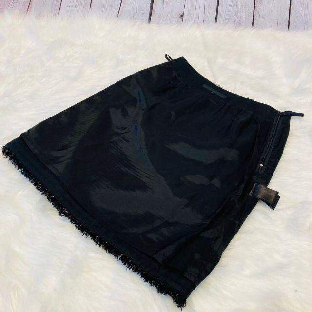 ANAYI(アナイ)の【美ライン♪】ANAYI アナイ 黒 スカート ツィード 36 レディースのスカート(ひざ丈スカート)の商品写真