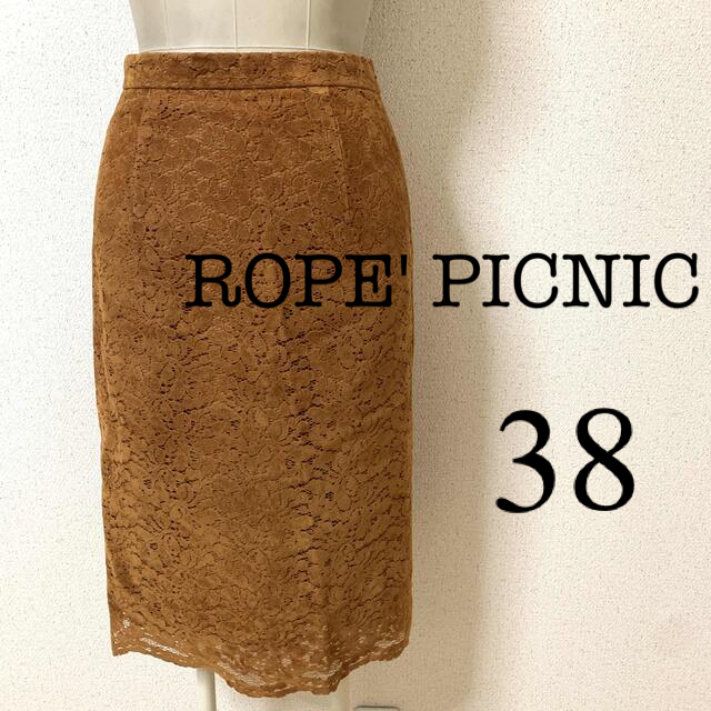 Rope' Picnic(ロペピクニック)のロペピクニック レース スエード調 スカート タイトスカート レディースのスカート(ひざ丈スカート)の商品写真