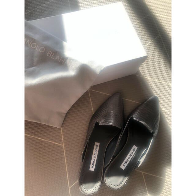 MANOLO BLAHNIK レア クロコ シルバー - ハイヒール/パンプス